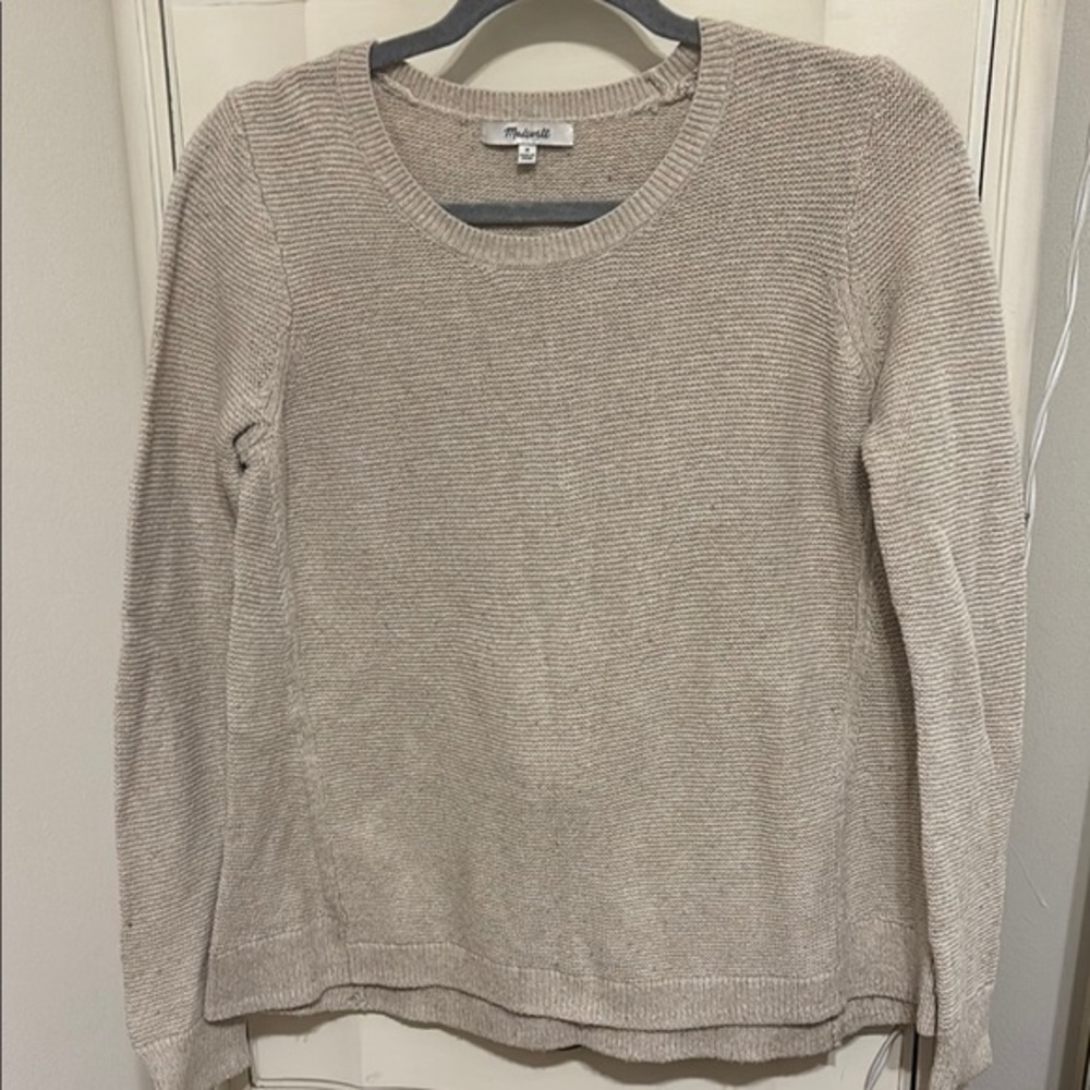 Madewell Beige Crewneck Sweater size M